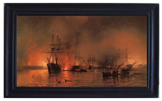 Mauritz F H Haas The Battle of New Orleans-Farragut-s Fleet Passing the Forts Below New Orleans